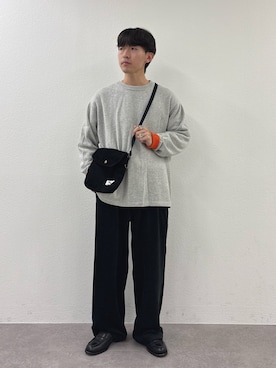 「CIAOPANIC TYPY（チャオパニックティピー）の【冬も暖かい◎】男女兼用/モールタックストレートパンツ（スラックス）」を使った、ゆいととさん（メンズ・170cm）の秋コーディネート