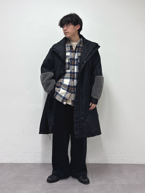 エシンタ モンスター 中綿オーバーコート 新品タグ 黒 M 防寒 ユニセックス セール】《2サイズ展開》【etsinta/エシンタ】モンスター中綿オーバー