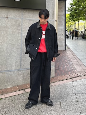 「アイテム（デニムジャケット）」を使った、ゆいととさん（メンズ・170cm）の秋コーディネート