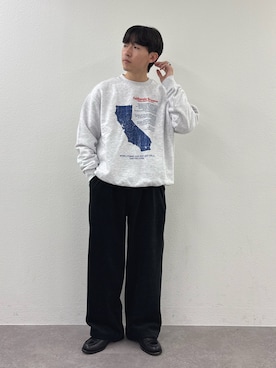 「CIAOPANIC TYPY（チャオパニックティピー）の【冬も暖かい◎】男女兼用/モールタックストレートパンツ（スラックス）」を使った、ゆいととさん（メンズ・170cm）の秋コーディネート