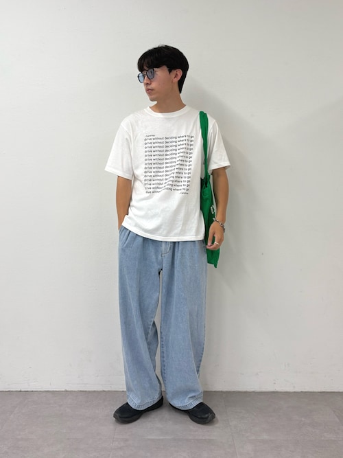 【UNISEX】メッセージプリント半袖Tee