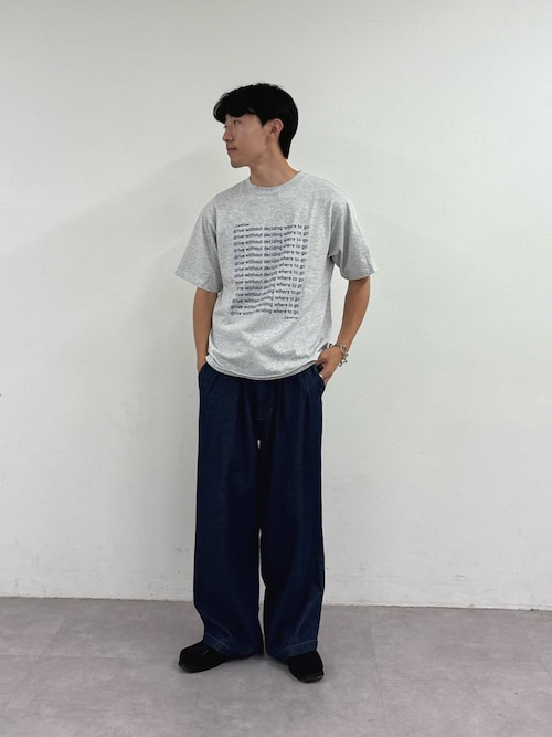 【UNISEX】メッセージプリント半袖Tee