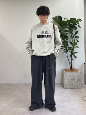 「CIAOPANIC TYPY（チャオパニックティピー）の【UNISEX】【シルエット調整可】ピグメント加工ワッフルイージーパンツ/WEB限定カラーあり（スウェットパンツ）」を使った、ゆいととさん（メンズ・170cm）の秋コーディネート