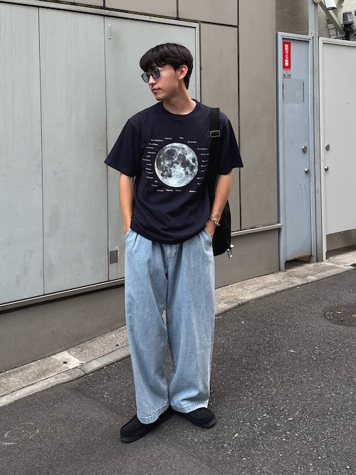 【WEB限定】【新色追加】ムーンクレーター＆アースロゴプリントTee