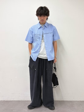 「CIAOPANIC TYPY（チャオパニックティピー）の【WEB限定】【UNISEX】ムーンクレーター＆アースロゴプリントTee（Tシャツ/カットソー）」を使った、ゆいととさん（メンズ・170cm）の夏コーディネート
