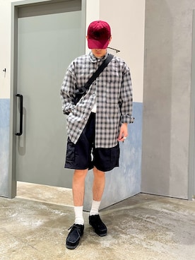 「OUTDOOR PRODUCTS Usual Things（アウトドアプロダクツユージュアルシングス）の≪追加≫DOWNTOWN GIRL CAP（キャップ）」を使った、ゆいととさん（メンズ・170cm）の春コーディネート