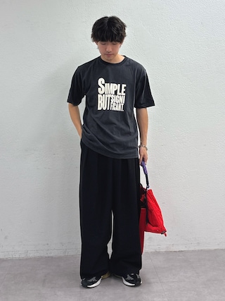 「CIAOPANIC TYPY（チャオパニックティピー）の【UNISEX】【プラスサイズあり】スラブ天竺ピグメントロゴTEE（Tシャツ/カットソー）」を使った、ゆいととさん（メンズ・170cm）の夏コーディネート