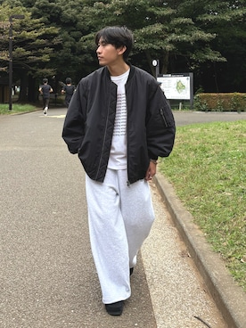 「CIAOPANIC TYPY（チャオパニックティピー）のアイテム（MA-1）」を使った、ゆいととさん（メンズ・170cm）の秋コーディネート