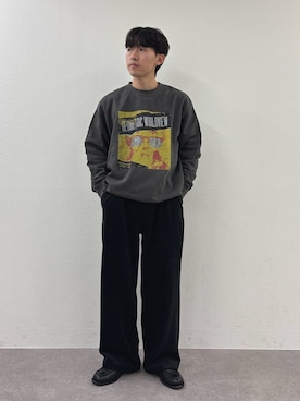 「CIAOPANIC TYPY（チャオパニックティピー）の【冬も暖かい◎】男女兼用/モールタックストレートパンツ（スラックス）」を使った、ゆいととさん（メンズ・170cm）の秋コーディネート