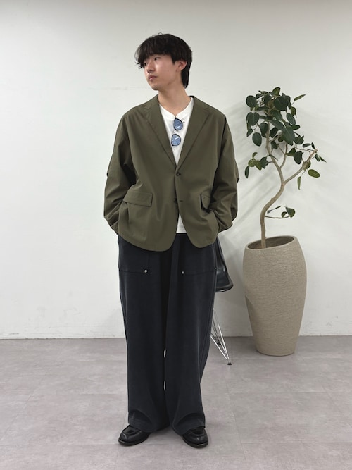 「CIAOPANIC TYPY（チャオパニックティピー）の【molmol】撥水/洗濯可/男女兼用/ドライバーズワイドジャケット/ミノテックリップ（テーラードジャケット）」を使った、ゆいととさん（メンズ・170cm）の春コーディネート