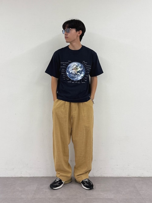 コットンリネンワイドパンツ