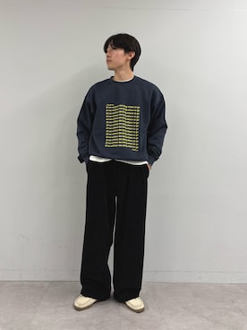 「CIAOPANIC TYPY（チャオパニックティピー）の【冬も暖かい◎】男女兼用/モールタックストレートパンツ（スラックス）」を使った、ゆいととさん（メンズ・170cm）の秋コーディネート