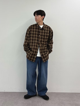 「アイテム（シャツ/ブラウス）」を使った、ゆいととさん（メンズ・170cm）の秋コーディネート