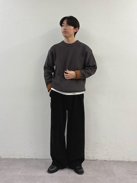 「CIAOPANIC TYPY（チャオパニックティピー）の【冬も暖かい◎】男女兼用/モールタックストレートパンツ（スラックス）」を使った、ゆいととさん（メンズ・170cm）の秋コーディネート