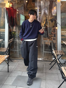 「アイテム（トップス）」を使った、ゆいととさん（メンズ・170cm）の秋コーディネート