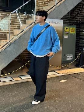 「アイテム（ニット/セーター）」を使った、ゆいととさん（メンズ・170cm）の秋コーディネート