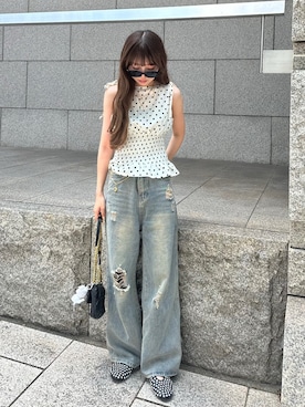 「CHARLES & KEITH（チャールズ & キース）のアイテム」を使った、Manaka さん（骨格ウェーブ・レディース・160cm）の夏コーディネート