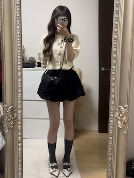 「アイテム（ニット/セーター）」を使った、Manaka さん（レディース・160cm）の夏コーディネート