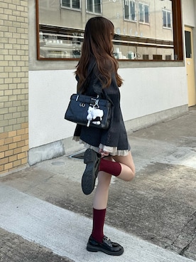 「アイテム（テーラードジャケット）」を使った、Manaka さん（レディース・160cm）の秋コーディネート
