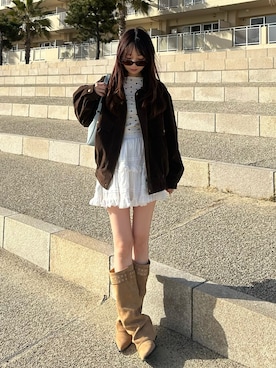 「PHILLY（フィリー）のアイテム」を使った、Manaka さん（レディース・160cm）の春コーディネート