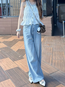 「アイテム（キャミソール）」を使った、Manaka さん（レディース・160cm）の夏コーディネート