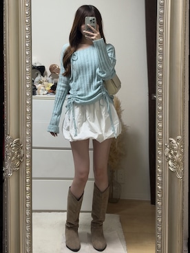 「SLY（スライ）のアイテム」を使った、Manaka さん（レディース・160cm）の秋コーディネート