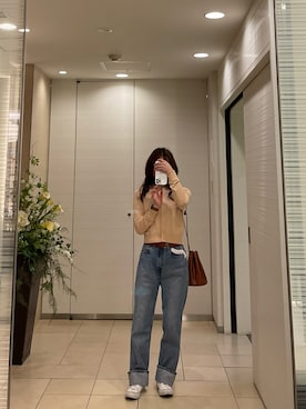 「H&M（エイチ・アンド・エム）のアイテム（カーディガン/ボレロ）」を使った、ymhu2086さん（レディース・155cm）の春コーディネート