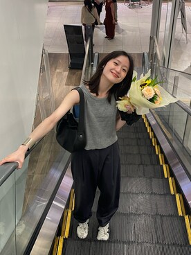 「FANEUIL（ファヌル）のアイテム」を使った、ymhu2086さん（レディース・156cm）の夏コーディネート