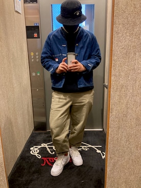 「CAL O LINE（キャルオーライン）のアイテム（ジャケット/アウター）」を使った、00331169さん（メンズ・166cm）の春コーディネート