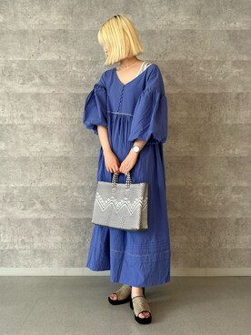 「アイテム（トートバッグ、シルバー系）」を使った、さとちゃんさん（レディース・167cm）の春コーディネート