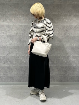 「Aラインスカート」｜「アイテム（バッグ）」を使った、さとちゃんさん（レディース・167cm）の夏コーディネート