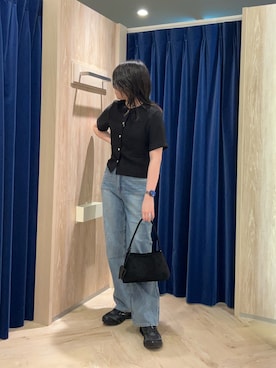 「fredy emue（フレディエミュ）の【@sora_522m企画】BASIC STRAIGHT LIGHT DENIM（デニムパンツ、ブルー系）」を使った、さとちゃんさん（レディース・166cm）の春コーディネート