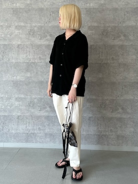 「PENDLETON（ペンドルトン）のアイテム（ショルダーバッグ）」を使った、さとちゃんさん（レディース・167cm）の春コーディネート