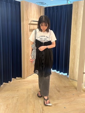 「ビスチェコーデ」｜「アイテム（ワンピース/ドレス）」を使った、さとちゃんさん（レディース・166cm）の夏コーディネート