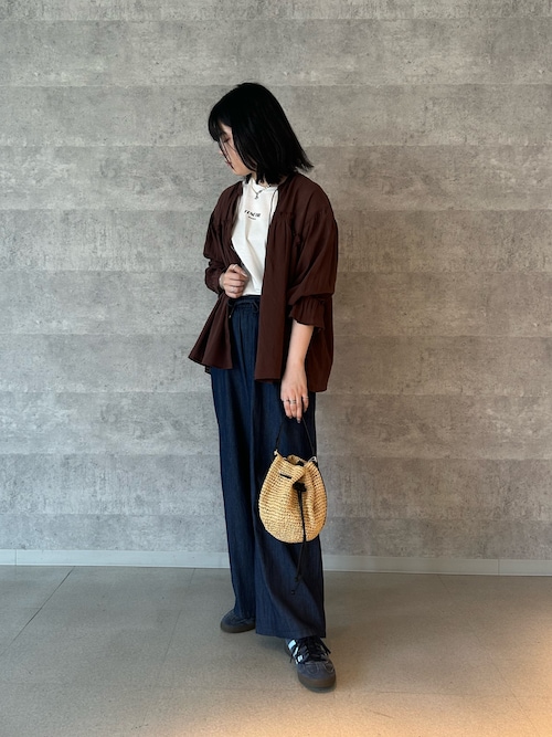 Parfois｜ラフィア調 巾着バッグ 軽量＆上品 ショルダー 2way ラフィア巾着ショルダーバッグ - Vin - Vin｜YAMADAYA STORE