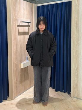 「アイテム（ダッフルコート）」を使った、さとちゃんさん（レディース・166cm）の冬コーディネート