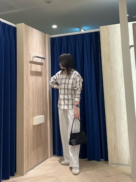 「GLOSTER（グロスター）のアイテム（トップス）」を使った、さとちゃんさん（レディース・166cm）の春コーディネート