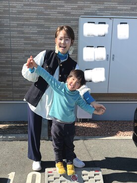「Moujonjon（ムージョンジョン）のアイテム（トップス）」を使った、Luna(ふじいあいか)さん（レディース・164cm）の冬コーディネート