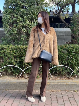 「LOWRYS FARM（ローリーズファーム）のストレッチヒールブーツ　851418（ブーツ）」を使った、ナルミさん（レディース・158cm）の冬コーディネート