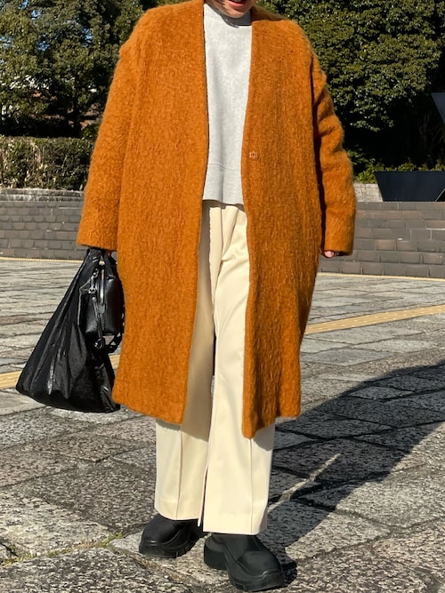 3レイヤー 裏フリース ノーカラーコートADAM ET ROPE' HOMME 3レイヤー 裏フリース ノーカラーコートADAM ET ROPE' HOMME 3