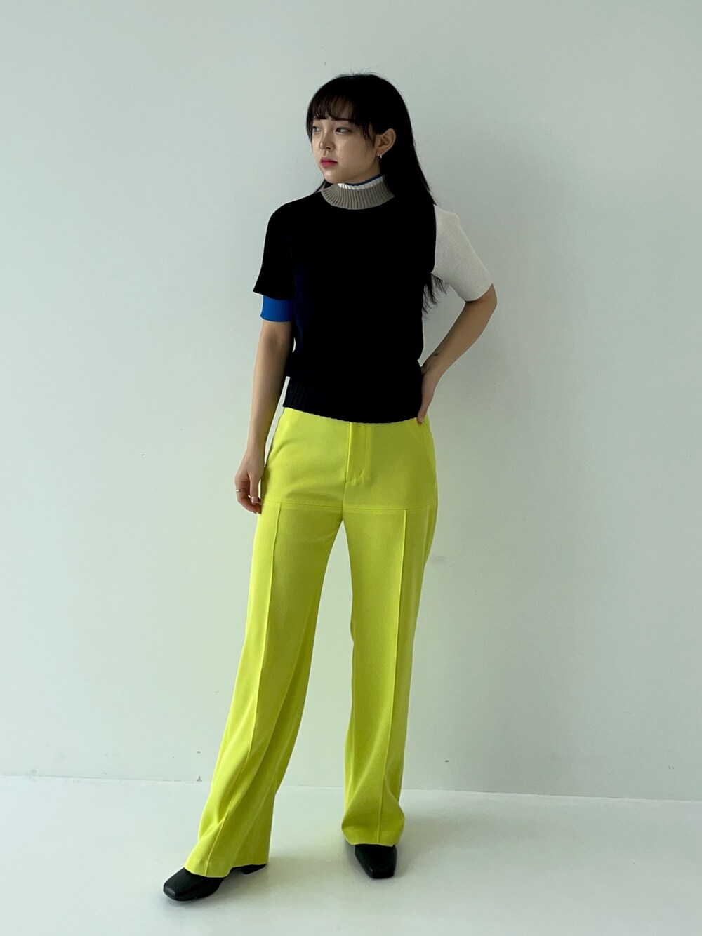 ＊ユナイテッドトウキョウ　バイカラープレーティングショートニット UNITED TOKYO（ユナイテッドトウキョウ）の「バイカラープレー