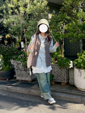 「flaner（フラネ）のアイテム」を使った、saさん（レディース・158cm）の春コーディネート