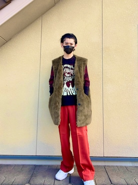 「CASPER JOHN（キャスパージョン）のアイテム（トレンチコート）」を使った、miruさん（メンズ・168cm）の冬コーディネート