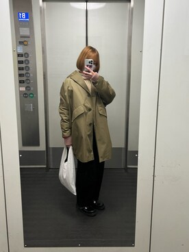 「MM6 Maison Margiela（ｴﾑｴﾑｼｯｸｽ ﾒｿﾞﾝ ﾏﾙｼﾞｪﾗ）のアイテム（ジャケット/アウター）」を使った、Rさん（レディース・153cm）の冬コーディネート