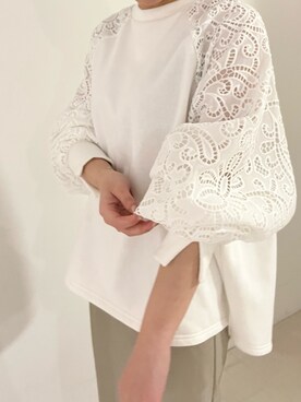 「スリット」｜「アイテム（スウェット）」を使った、meiさん（レディース・151cm）の冬コーディネート