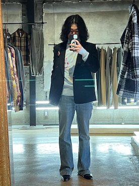 「JW Anderson（ジェイダブリューアンダーソン）のアイテム（トップス）」を使った、じぇふぁにーさん（メンズ・175cm）の冬コーディネート