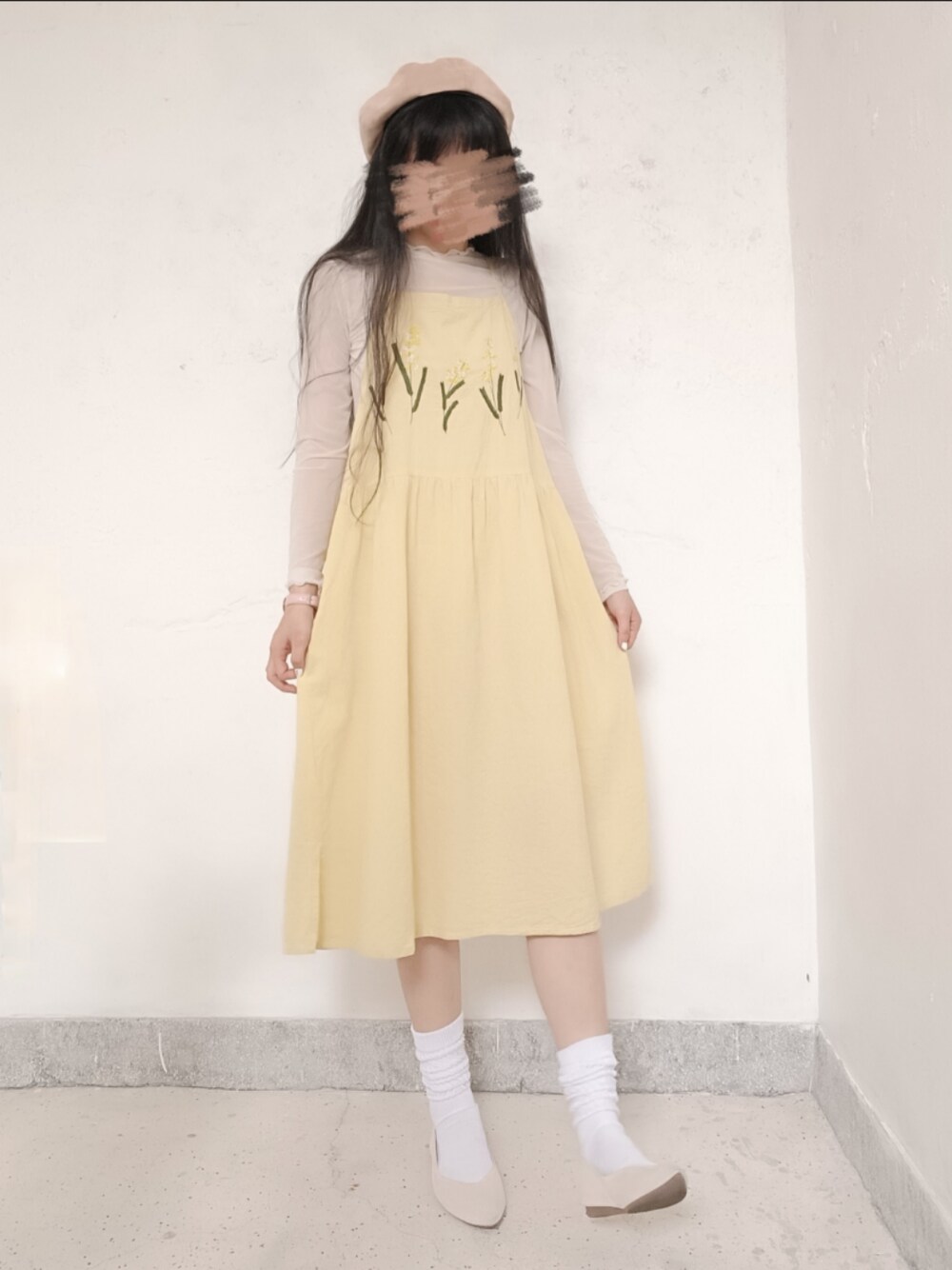 「GUのマシュマロポインテッドフラットシューズ（シューズ、その他）」を使った、ハルさん（レディース・168cm）の夏コーディネートの1枚目の写真