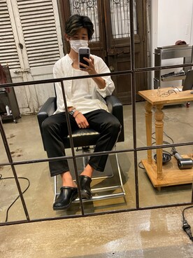 「troentorp（トロエントープ）のアイテム（シューズ、ブラック系）」を使った、kanaru0405asouさん（メンズ）の夏コーディネート