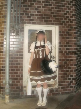 「アイテム（ジャンパースカート）」を使った、曖昧パフェさん（レディース・160cm）の冬コーディネート