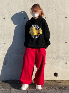 「SPINNS(スピンズ)のアイテム(パーカー)」を使った、Naa🐒 ⋆͛さん(レディース・159cm)の冬コーディネート